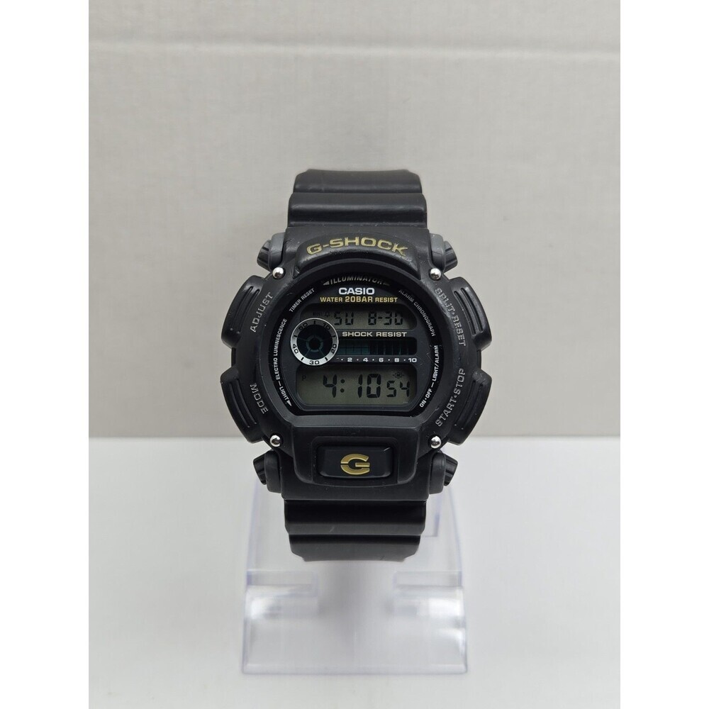 Casio G Shock Mens Digital Black Yellow 200M Illuminator Chronograph New Battery